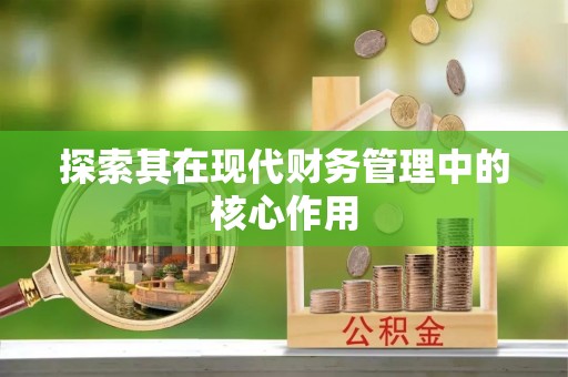 长葛探索其在现代财务管理中的核心作用
