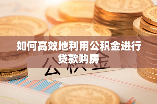 长葛如何高效地利用公积金进行贷款购房